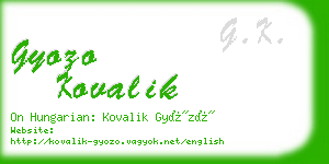 gyozo kovalik business card